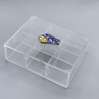 Bleu-blanc porcelain knob box