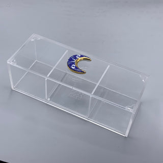 Bleu-blanc porcelain knob box