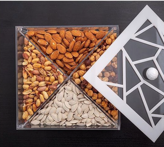 Irregular diagonal 4-compartment box