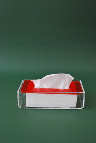 Short hight red Tissue box
