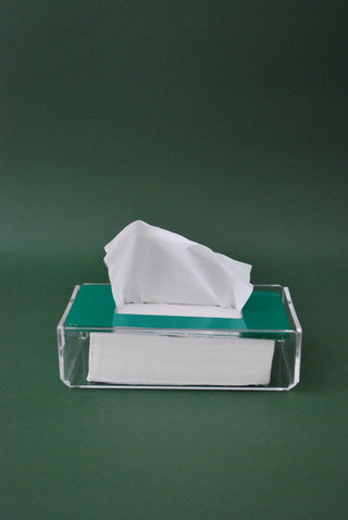 Short height Green Tissue box