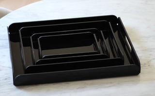 Solid Black Serving Tray
