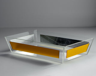 Floating Rectangular fluted tray
