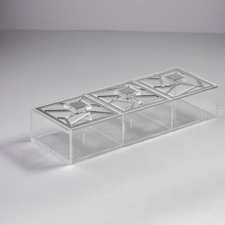 Irregular Large 3-compartments box - 3 Separate Lids -