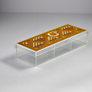 Geometric Large 3-compartments  box - Single Lid -