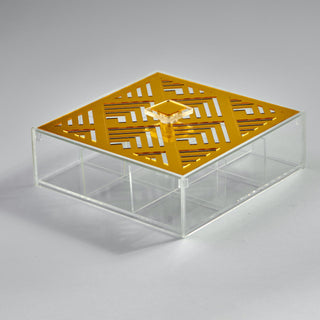 Geometric 9-compartments teabox
