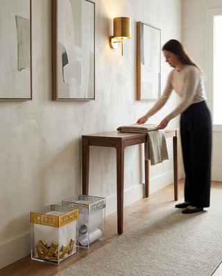 Greek key border bin