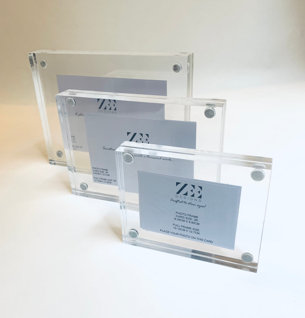 Magnetic photo frames – Zee Designs Plexiglass