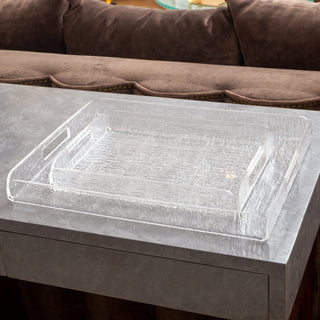 Frosted serving tray
