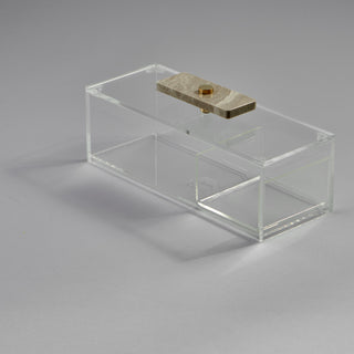 Marble knob small 3-compartment box