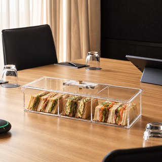 Terazzo Single-lid 3-Compartment Rectangular box