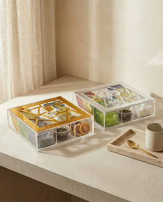 Irregular 9-compartments  teabox