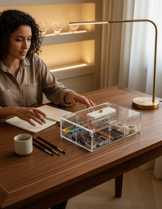 Marble 6-compartment box