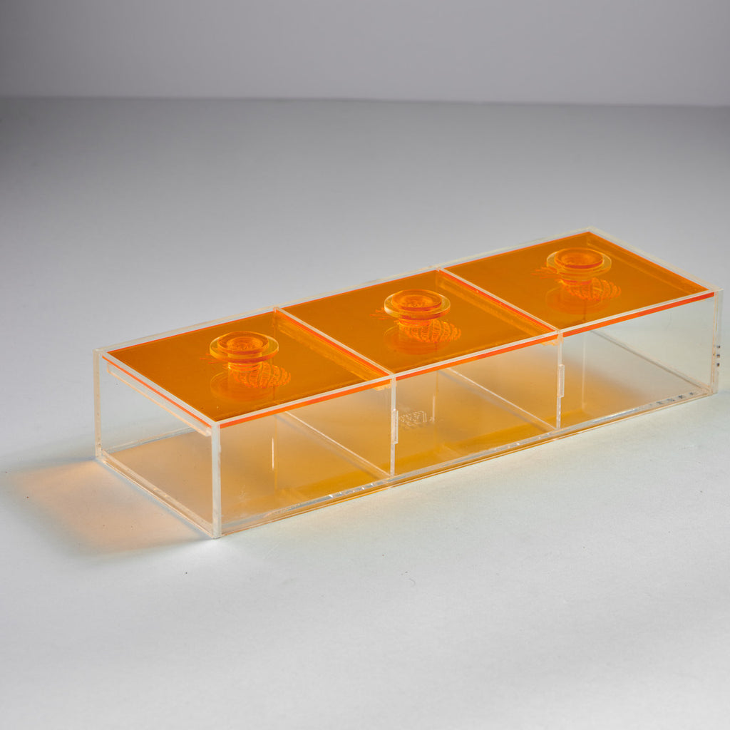Pineapple Large 3-compartments box with large centered pineapple cover ...