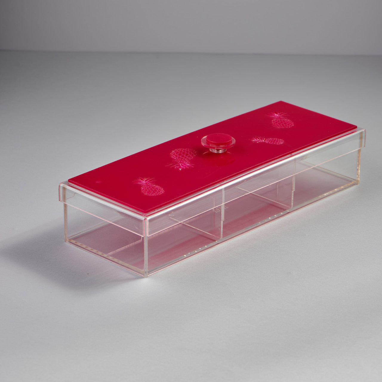 Pineapple Large 3-compartment box – Zee Designs Plexiglass