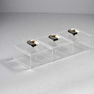 Marble Large 3-compartment box