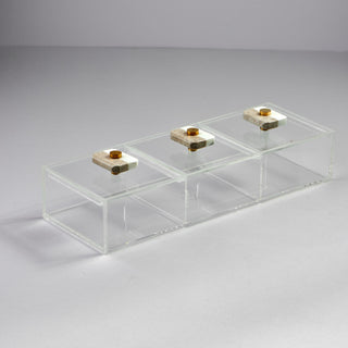 Marble Large 3-compartment box